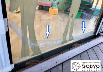 千葉市花見川区Ｔ保育園の窓ガラス交換修理